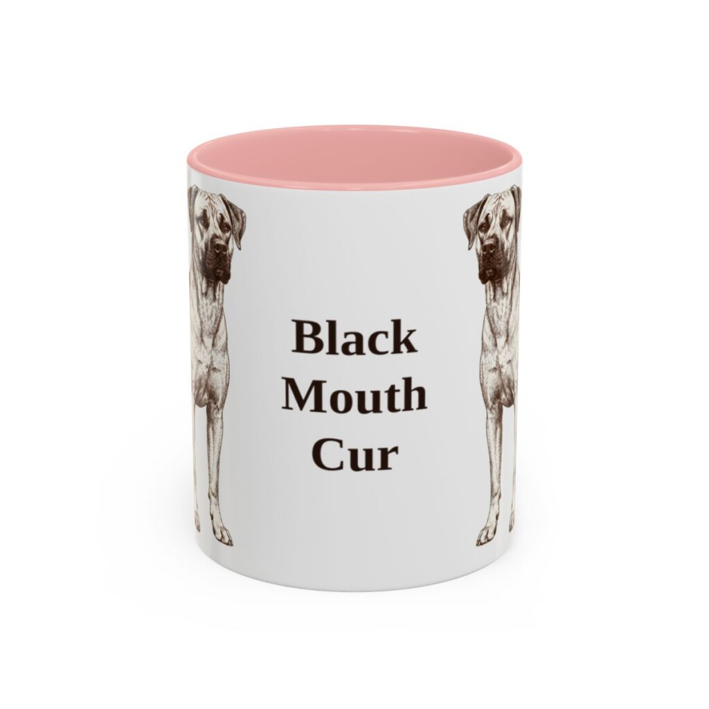 11oz Black Mouth Cur Mug, Vintage Dog Portrait Coffee Mug, Dog Lover Gift