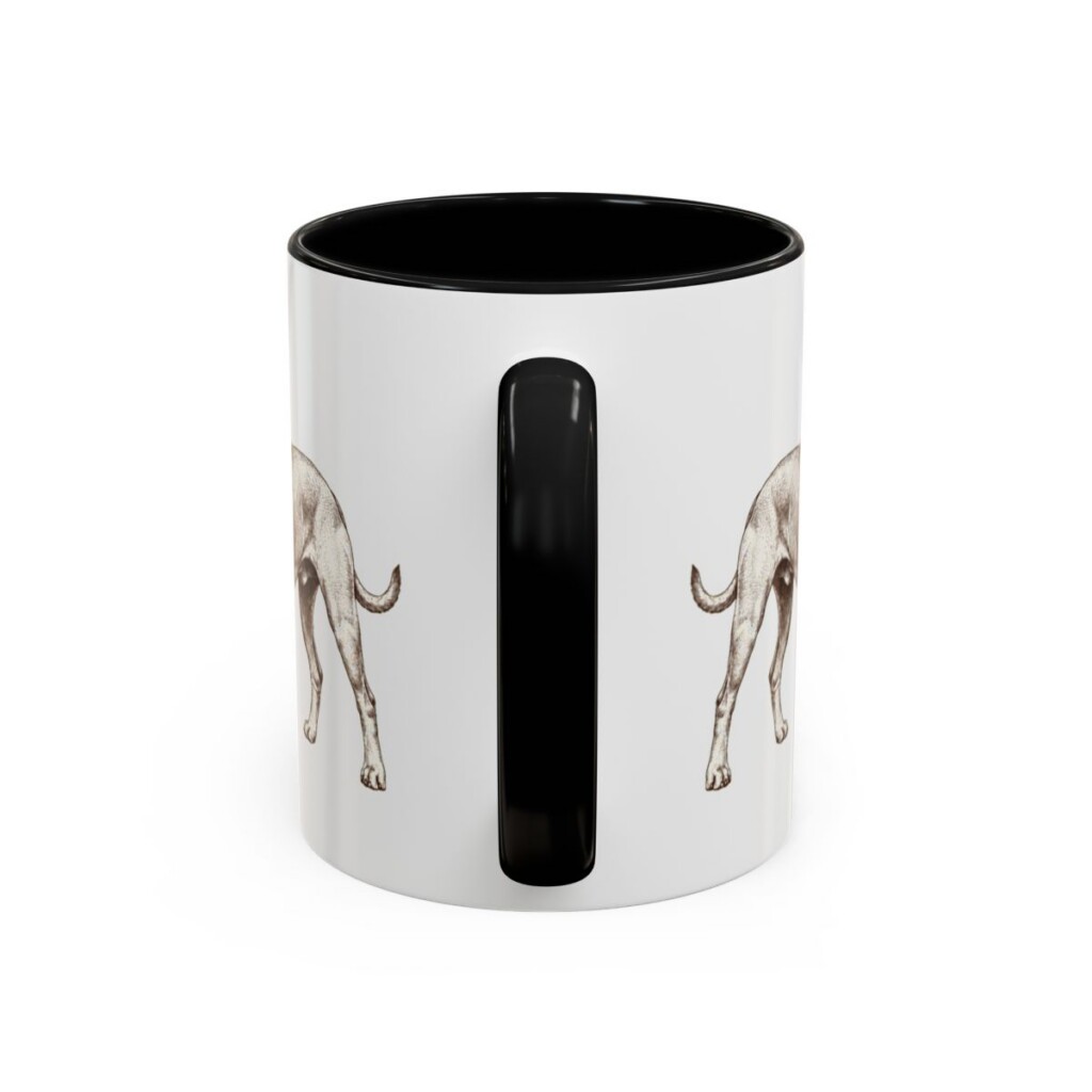 black-mouth-cur-mug-writeup-black-back-4 11oz Black Mouth Cur Mug, Illustrated Dog Breed Facts Coffee Mug, Vintage Dog Keepsake Gift