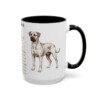 15oz Black Mouth Cur Mug, Illustrated Dog Breed Facts Coffee Mug, Vintage Dog Keepsake Gift
