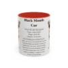 black-mouth-cur-mug-writeup-red-4 11oz Black Mouth Cur Mug, Illustrated Dog Breed Facts Coffee Mug, Vintage Dog Keepsake Gift