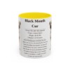 black-mouth-cur-mug-writeup-yellow-4 11oz Black Mouth Cur Mug, Illustrated Dog Breed Facts Coffee Mug, Vintage Dog Keepsake Gift