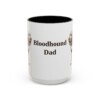15oz Bloodhound Dog Dad Mug, Vintage Sketch Coffee Mug, Dog Dad Gift