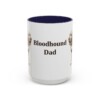15oz Bloodhound Dog Dad Mug, Vintage Sketch Coffee Mug, Dog Dad Gift