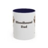 11oz Bloodhound Dog Dad Mug, Vintage Sketch Coffee Mug, Dog Dad Gift
