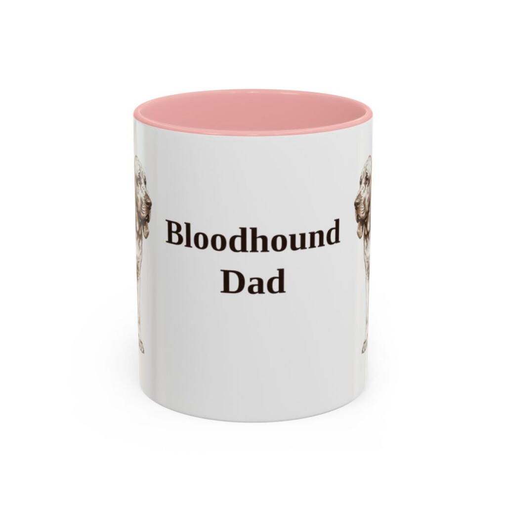 11oz Bloodhound Dog Dad Mug, Vintage Sketch Coffee Mug, Dog Dad Gift
