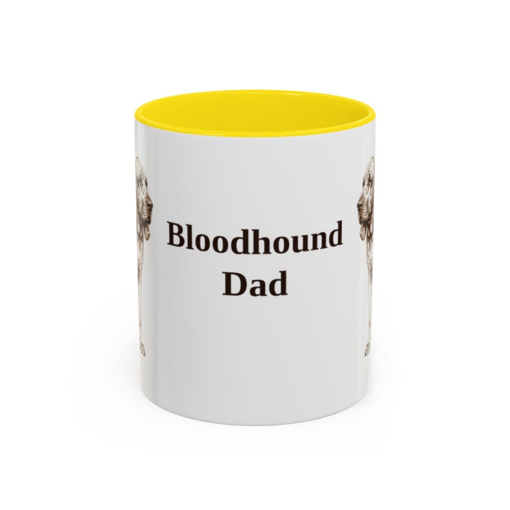 11oz Bloodhound Dog Dad Mug, Vintage Sketch Coffee Mug, Dog Dad Gift