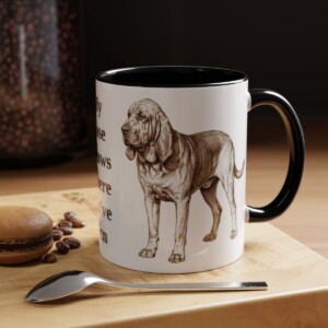 11oz Funny Bloodhound Mug, My Nose Knows Where You've Been, Vintage Dog Coffee Mug, Dog Lover Gift