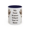 11oz Funny Bloodhound Mug, My Nose Knows Where You've Been, Vintage Dog Coffee Mug, Dog Lover Gift