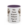 11oz Funny Bloodhound Mug, My Nose Knows Where You've Been, Vintage Dog Coffee Mug, Dog Lover Gift