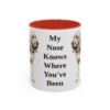 11oz Funny Bloodhound Mug, My Nose Knows Where You've Been, Vintage Dog Coffee Mug, Dog Lover Gift