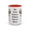 bloodhound-mug-humor-red-3 15oz Funny Bloodhound Mug, My Nose Knows Where You've Been, Vintage Dog Coffee Mug, Dog Lover Gift