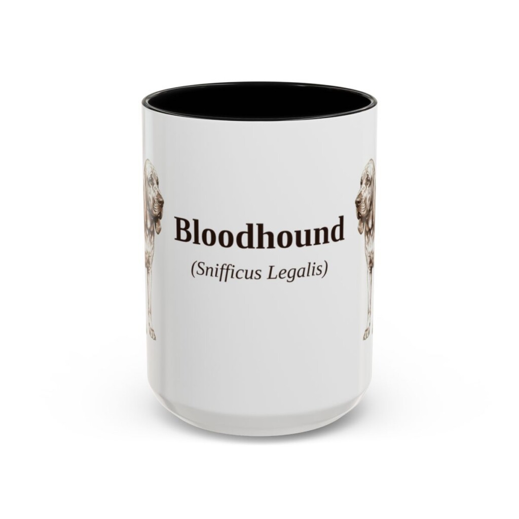 15oz Bloodhound Latin Mug, Bloodhound, Vintage Dog Coffee Mug, Dog Lover Gift