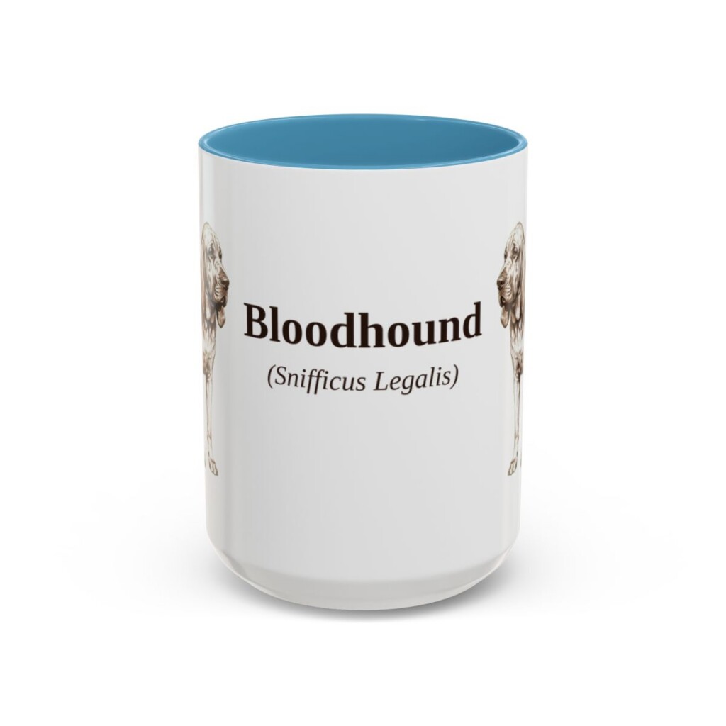 15oz Bloodhound Latin Mug, Bloodhound, Vintage Dog Coffee Mug, Dog Lover Gift