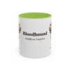 bloodhound-mug-latin-light-green-1 11oz Bloodhound Latin Mug, Bloodhound, Vintage Dog Coffee Mug, Dog Lover Gift