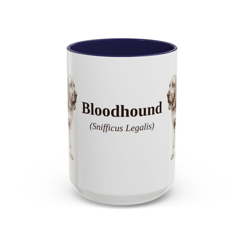 15oz Bloodhound Latin Mug, Bloodhound, Vintage Dog Coffee Mug, Dog Lover Gift