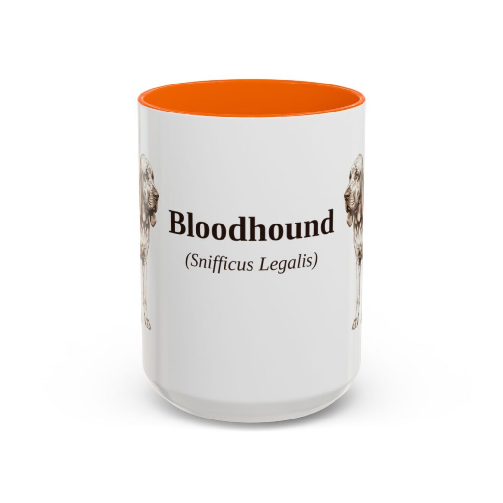 15oz Bloodhound Latin Mug, Bloodhound, Vintage Dog Coffee Mug, Dog Lover Gift