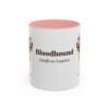 bloodhound-mug-latin-pink-1 11oz Bloodhound Latin Mug, Bloodhound, Vintage Dog Coffee Mug, Dog Lover Gift