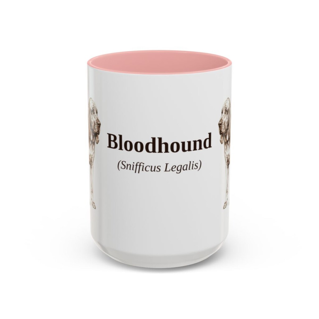15oz Bloodhound Latin Mug, Bloodhound, Vintage Dog Coffee Mug, Dog Lover Gift