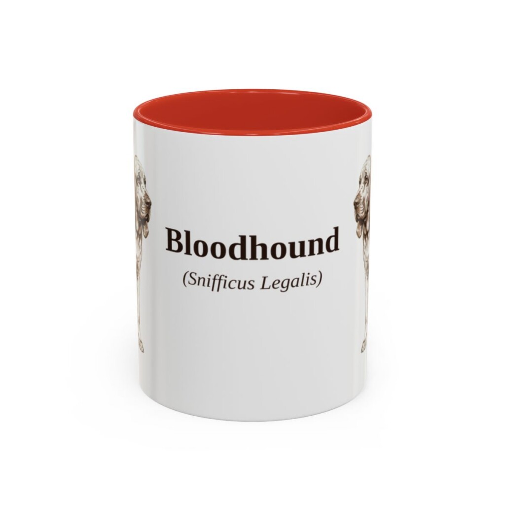 bloodhound-mug-latin-red-1 11oz Bloodhound Latin Mug, Bloodhound, Vintage Dog Coffee Mug, Dog Lover Gift