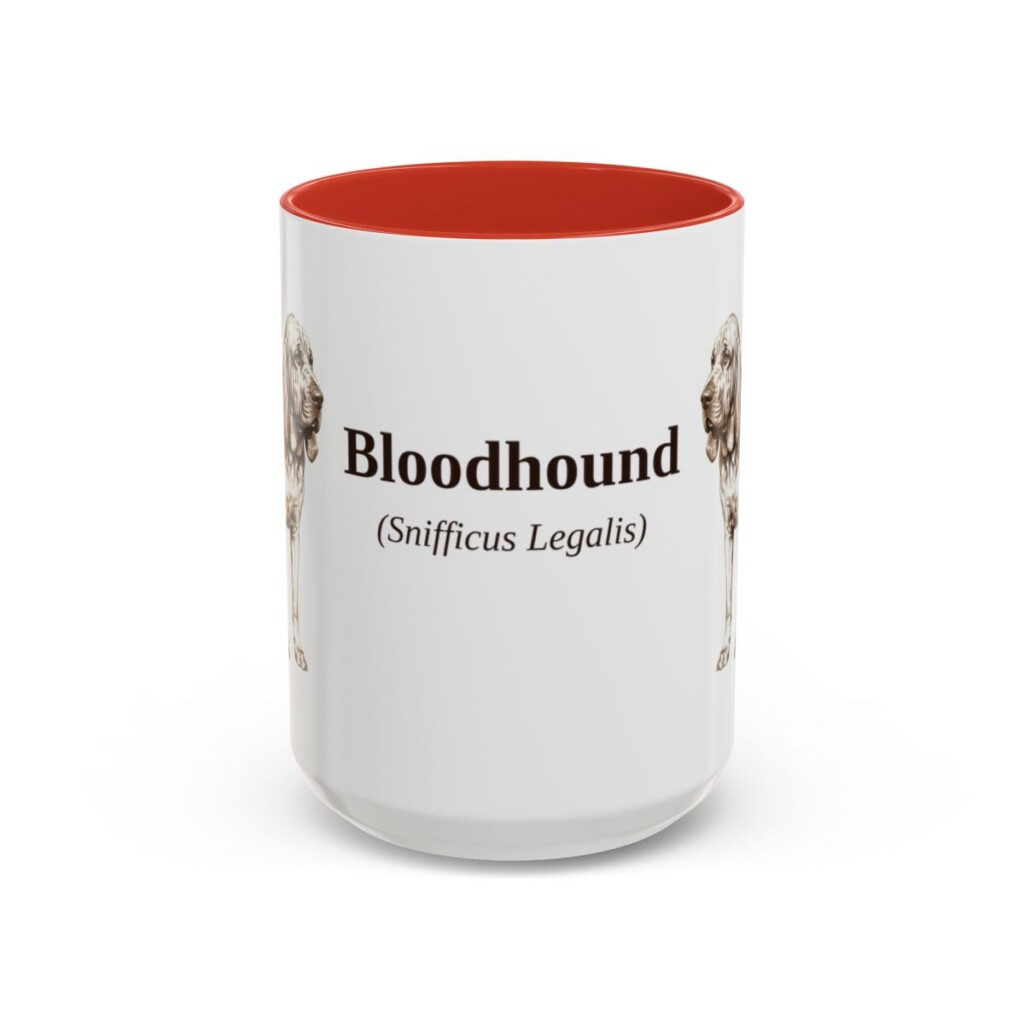 15oz Bloodhound Latin Mug, Bloodhound, Vintage Dog Coffee Mug, Dog Lover Gift