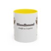 bloodhound-mug-latin-yellow-1 11oz Bloodhound Latin Mug, Bloodhound, Vintage Dog Coffee Mug, Dog Lover Gift