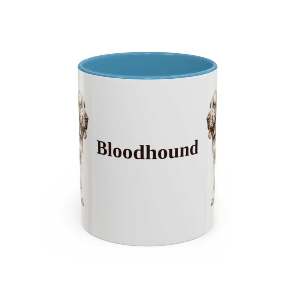 11oz Bloodhound Mug, Vintage Dog Portrait Coffee Mug, Dog Lover Gift