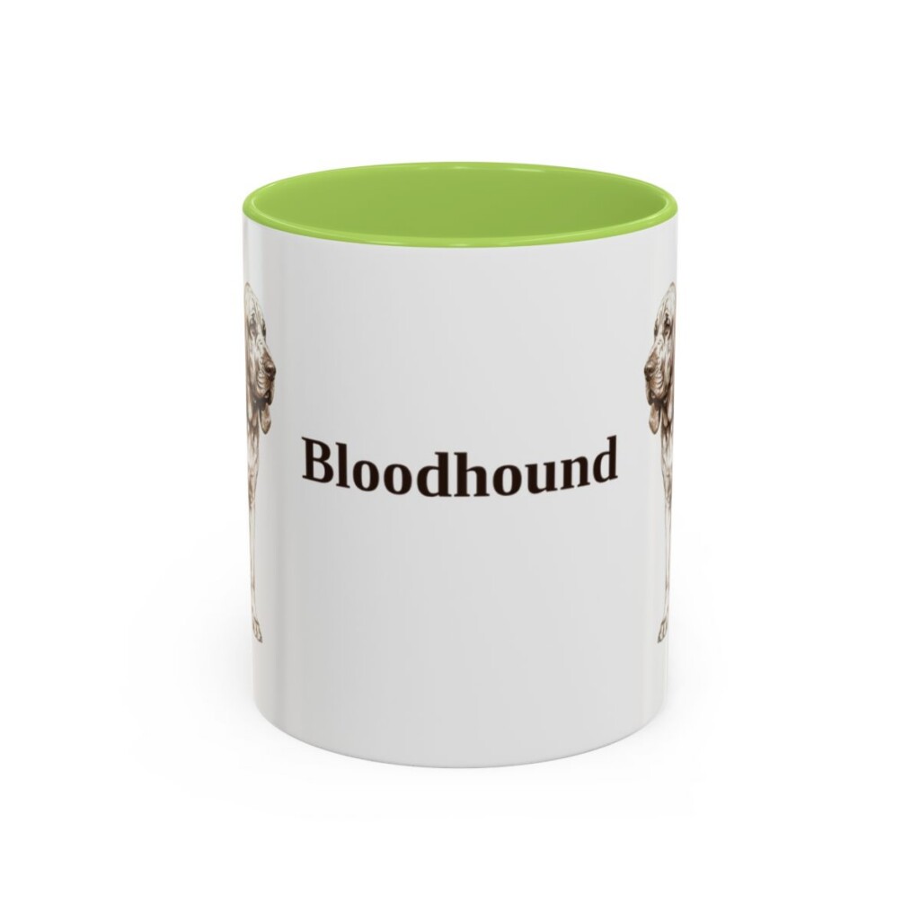 11oz Bloodhound Mug, Vintage Dog Portrait Coffee Mug, Dog Lover Gift
