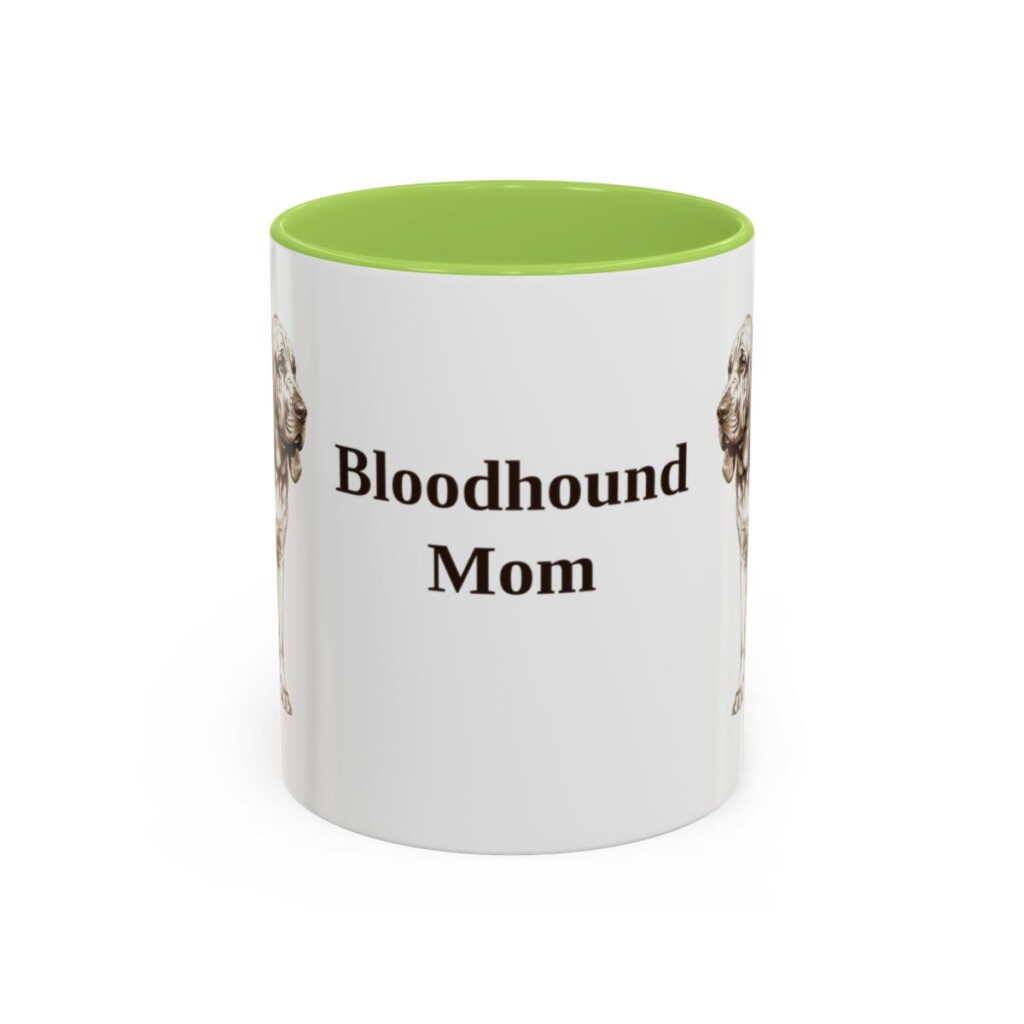 11oz Bloodhound Dog Mom Mug, Vintage Sketch Coffee Mug, Dog Mom Gift