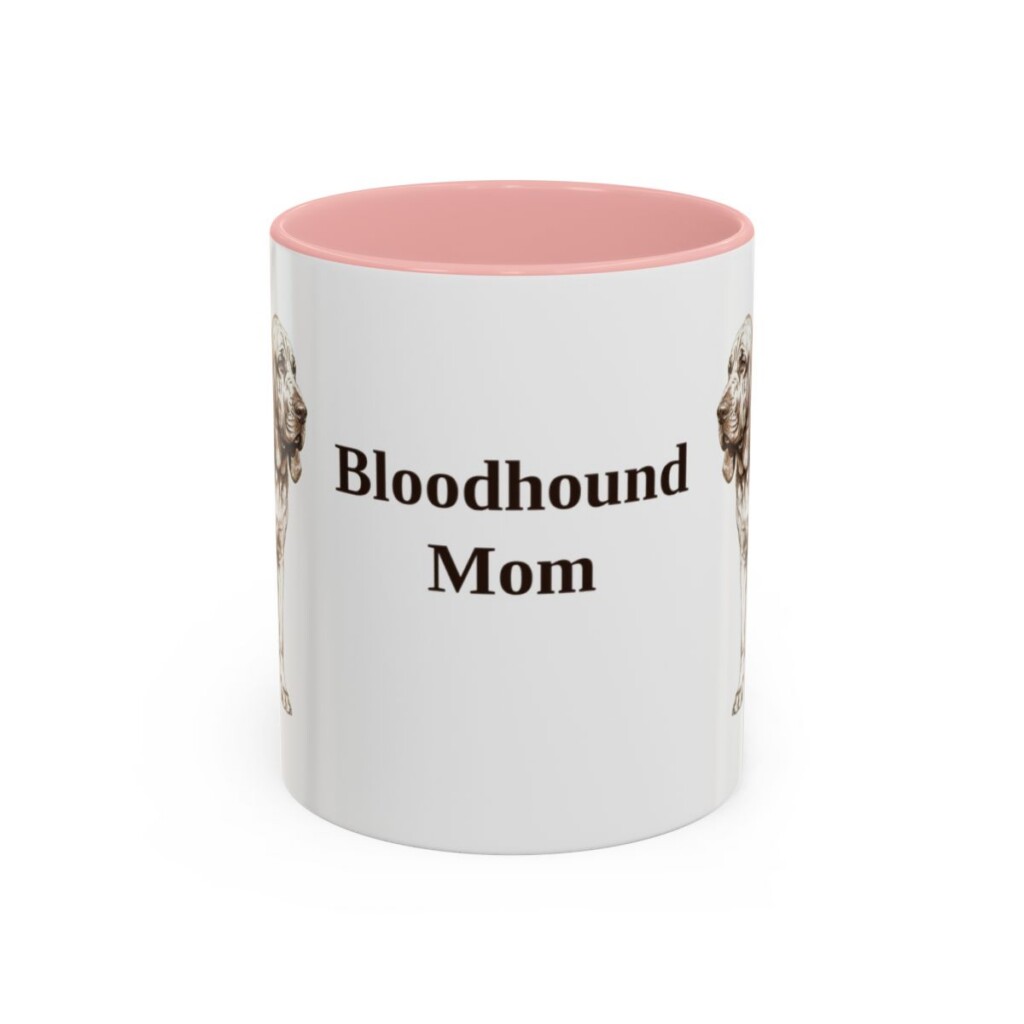 11oz Bloodhound Dog Mom Mug, Vintage Sketch Coffee Mug, Dog Mom Gift