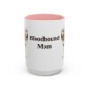 bloodhound-mug-mom-pink-3 15oz Bloodhound Dog Mom Mug, Vintage Sketch Coffee Mug, Dog Mom Gift