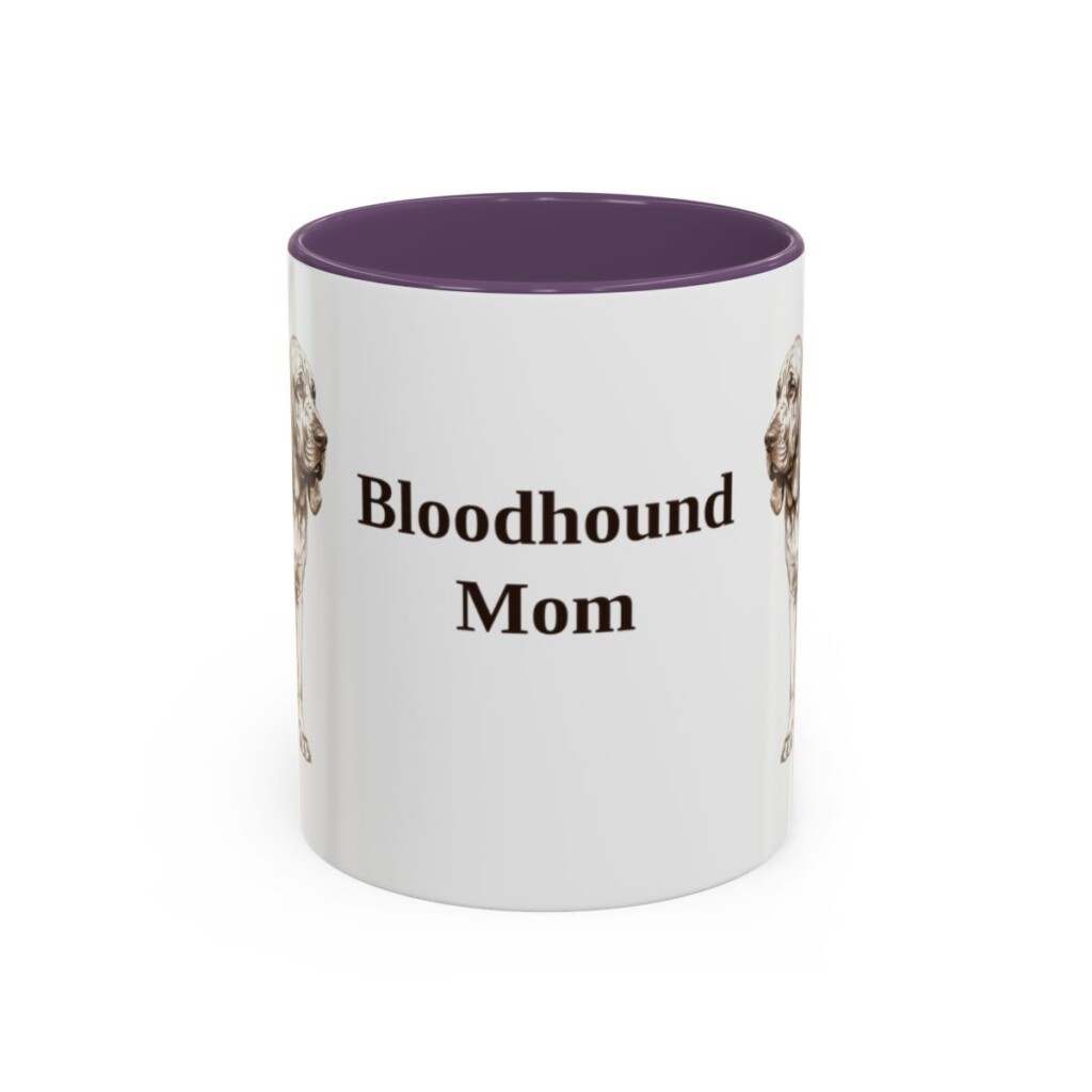 11oz Bloodhound Dog Mom Mug, Vintage Sketch Coffee Mug, Dog Mom Gift
