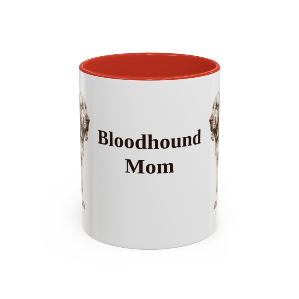 11oz Bloodhound Dog Mom Mug, Vintage Sketch Coffee Mug, Dog Mom Gift