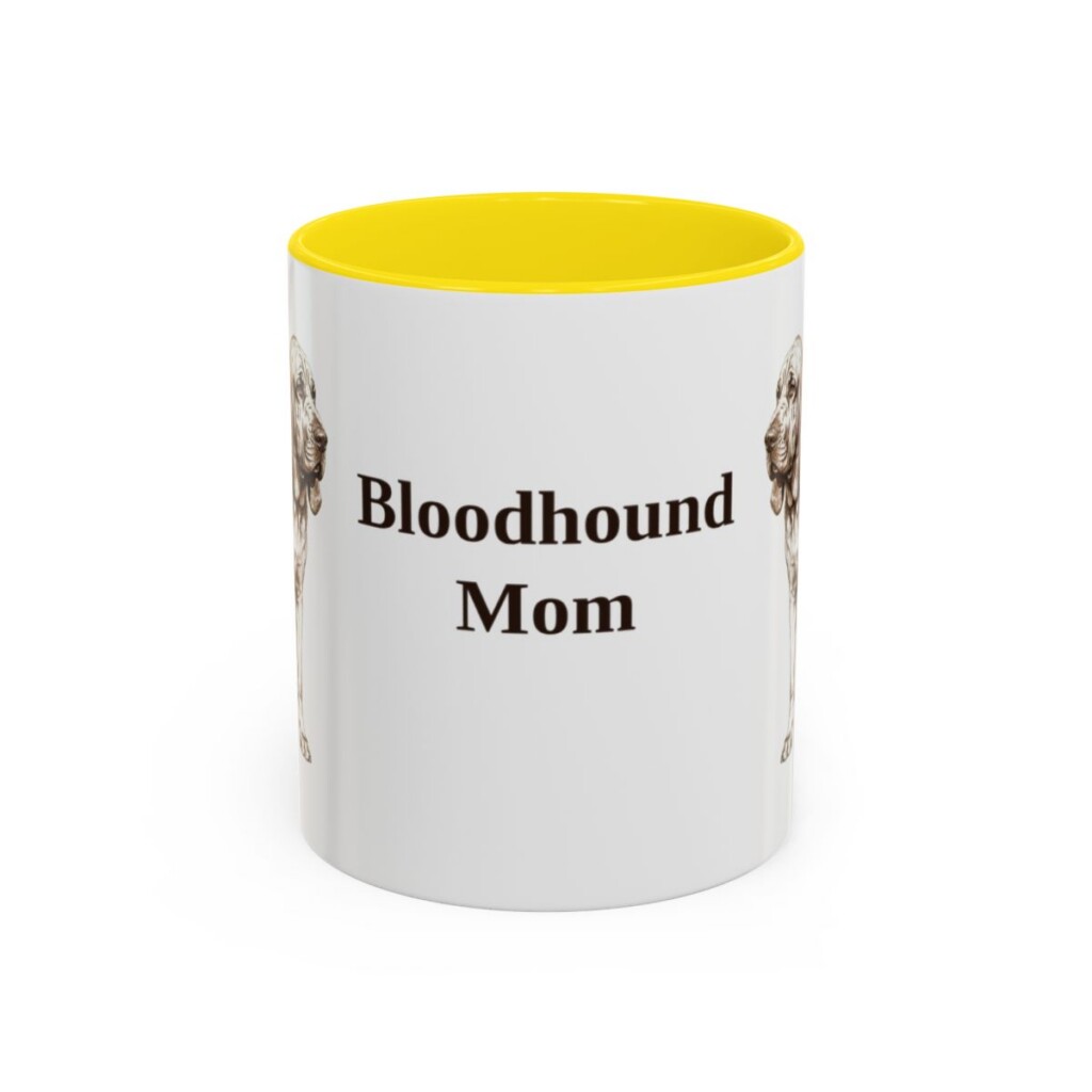11oz Bloodhound Dog Mom Mug, Vintage Sketch Coffee Mug, Dog Mom Gift