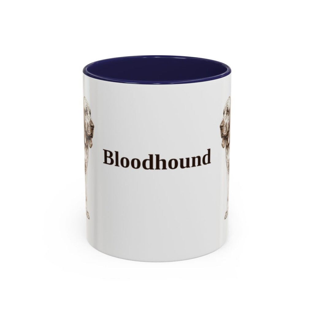 11oz Bloodhound Mug, Vintage Dog Portrait Coffee Mug, Dog Lover Gift
