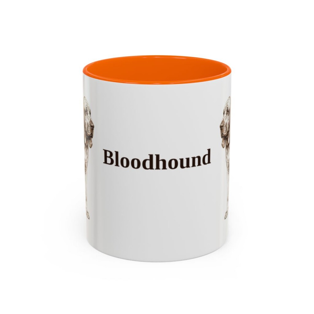 11oz Bloodhound Mug, Vintage Dog Portrait Coffee Mug, Dog Lover Gift