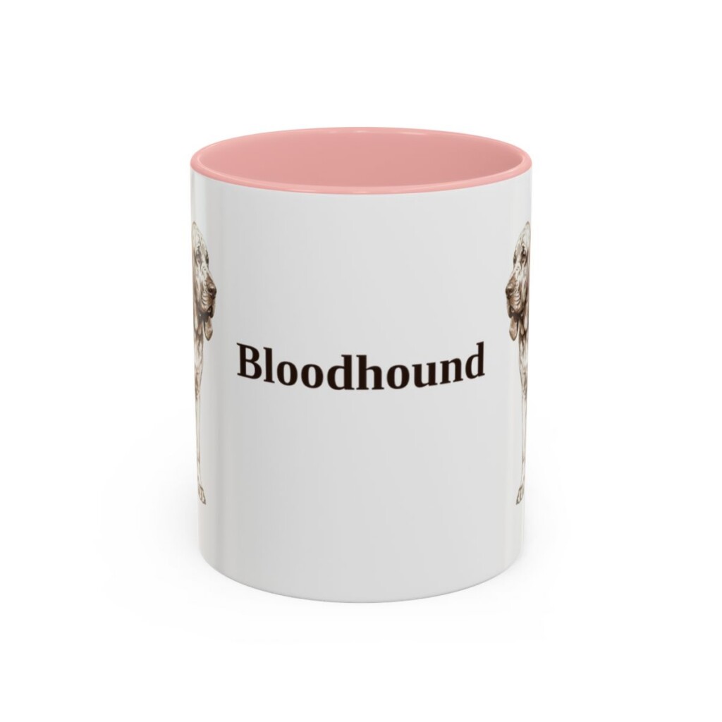11oz Bloodhound Mug, Vintage Dog Portrait Coffee Mug, Dog Lover Gift