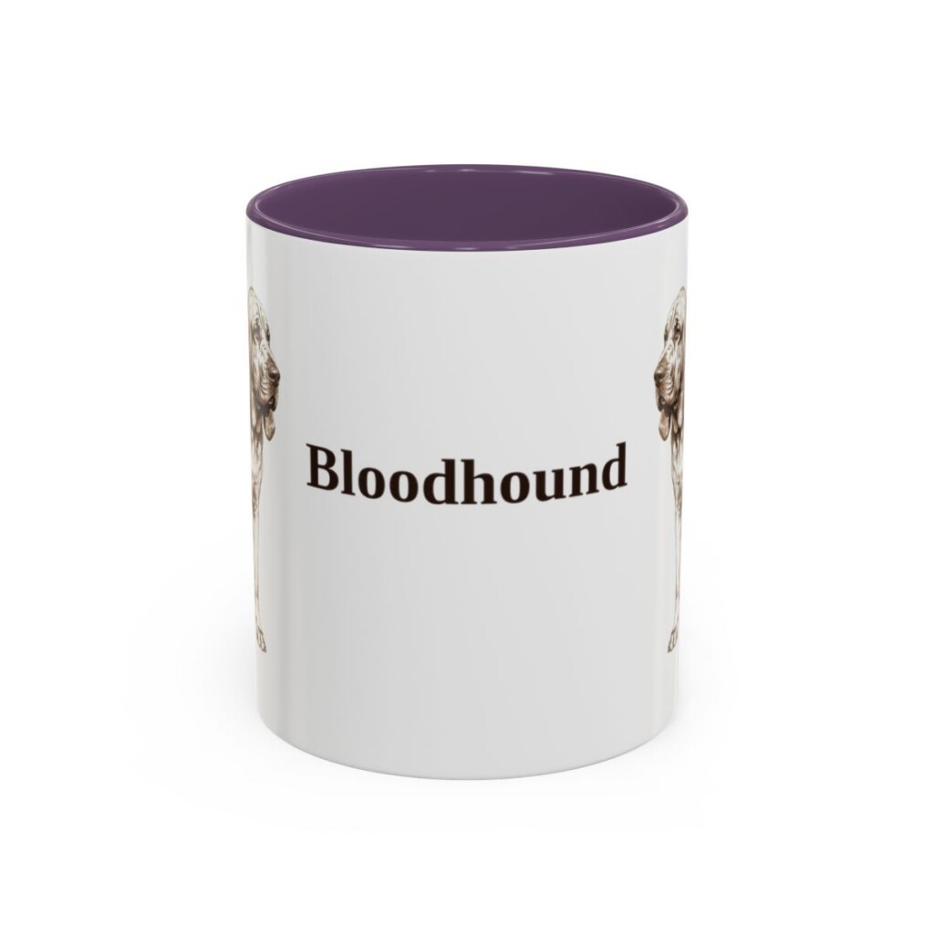 11oz Bloodhound Mug, Vintage Dog Portrait Coffee Mug, Dog Lover Gift