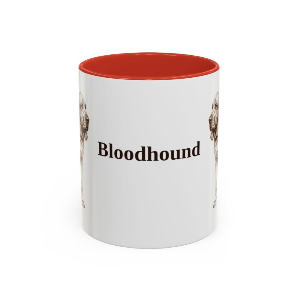 11oz Bloodhound Mug, Vintage Dog Portrait Coffee Mug, Dog Lover Gift