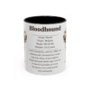 11oz Bloodhound Mug, Illustrated Dog Breed Facts Coffee Mug, Vintage Dog Keepsake Gift