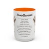 bloodhound-mug-writeup-orange-1 15oz Bloodhound Mug, Illustrated Dog Breed Facts Coffee Mug, Vintage Dog Keepsake Gift