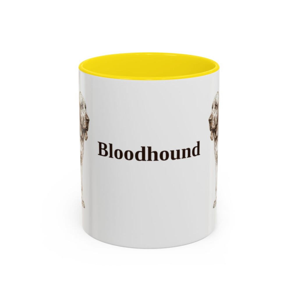 11oz Bloodhound Mug, Vintage Dog Portrait Coffee Mug, Dog Lover Gift