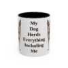 11oz Funny Blue Heeler Mug, My Dog Herds Everything Including Me, Vintage Dog Coffee Mug, Dog Lover Gift