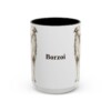 15oz Borzoi Mug, Vintage Dog Portrait Coffee Mug, Dog Lover Gift