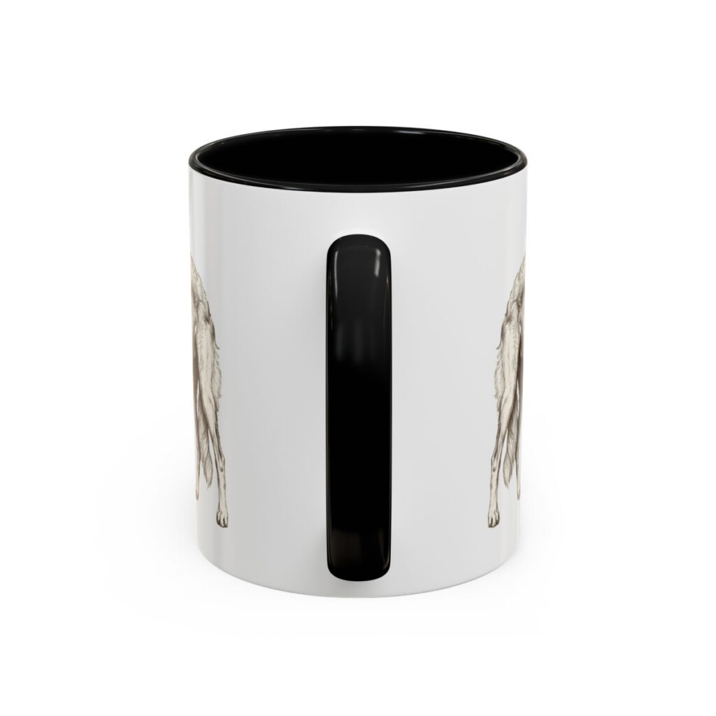 11oz Borzoi Dog Dad Mug, Vintage Sketch Coffee Mug, Dog Dad Gift