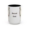 15oz Borzoi Dog Dad Mug, Vintage Sketch Coffee Mug, Dog Dad Gift