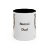 11oz Borzoi Dog Dad Mug, Vintage Sketch Coffee Mug, Dog Dad Gift