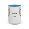 15oz Borzoi Dog Dad Mug, Vintage Sketch Coffee Mug, Dog Dad Gift