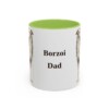11oz Borzoi Dog Dad Mug, Vintage Sketch Coffee Mug, Dog Dad Gift