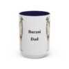 15oz Borzoi Dog Dad Mug, Vintage Sketch Coffee Mug, Dog Dad Gift