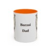 11oz Borzoi Dog Dad Mug, Vintage Sketch Coffee Mug, Dog Dad Gift